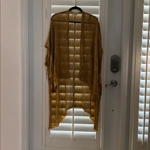Free People mustard tye dye kimono